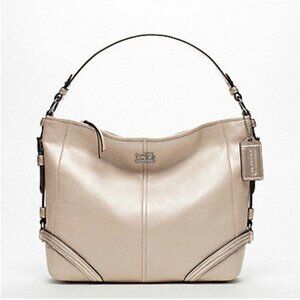 Euc Coach Metallic Leather Katarina Shimmer Satchel Tote Bag Purse